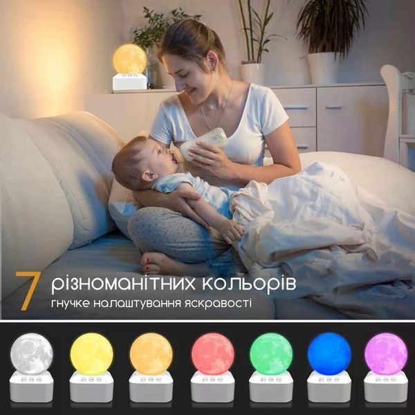 Нічник-генератор білого шуму Swan Baby Q2 &laquo;Місяць&raquo; pbl-105 фото